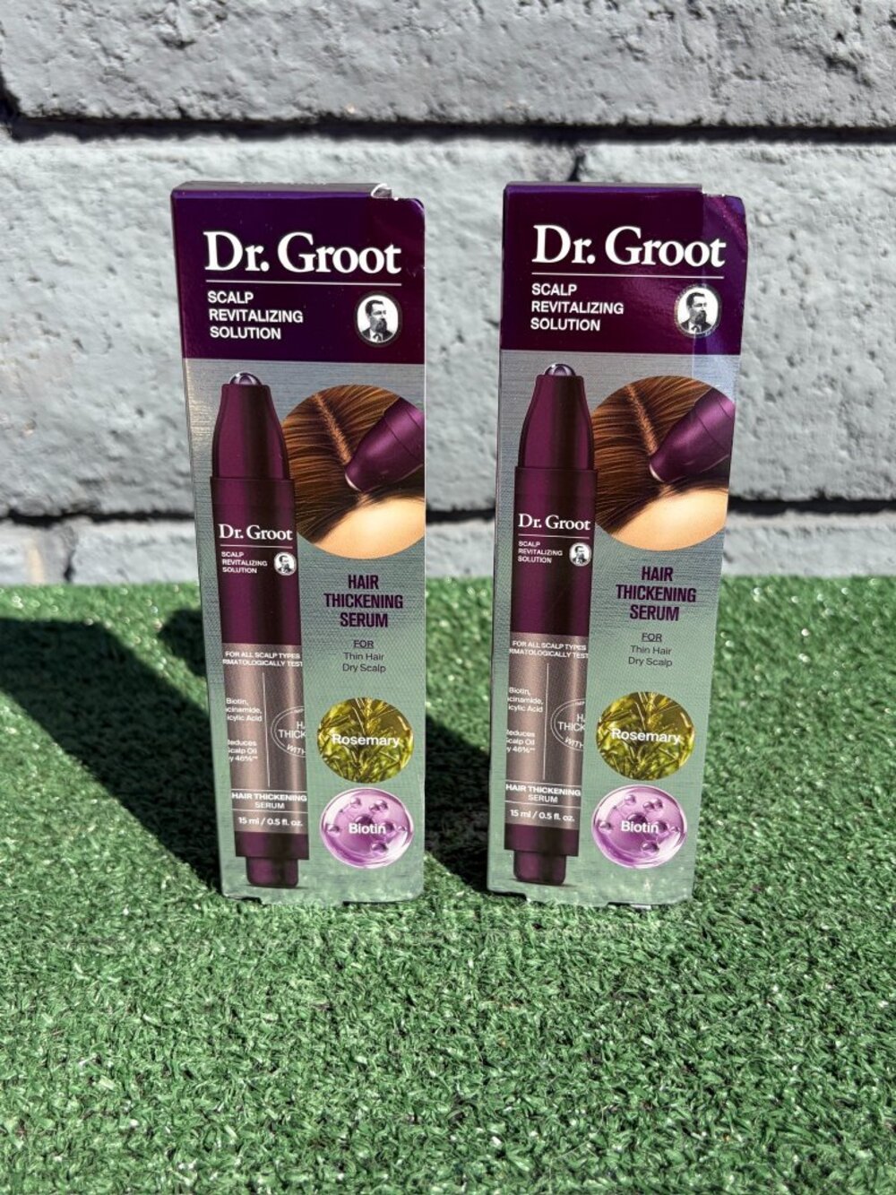 2 Brand New Dr. Groot Hair Thickening Serum 15ml .5 fl oz For Thin Hair
